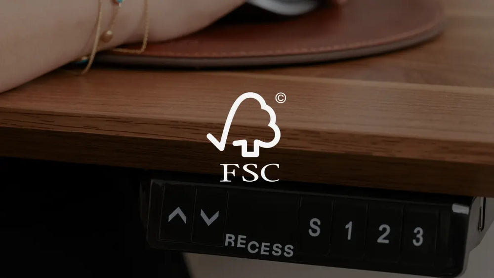 FSC certified Recess furniture wood standing desk