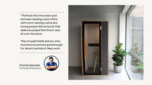 The Nook - a single person soundproof phone booth for the open plan office